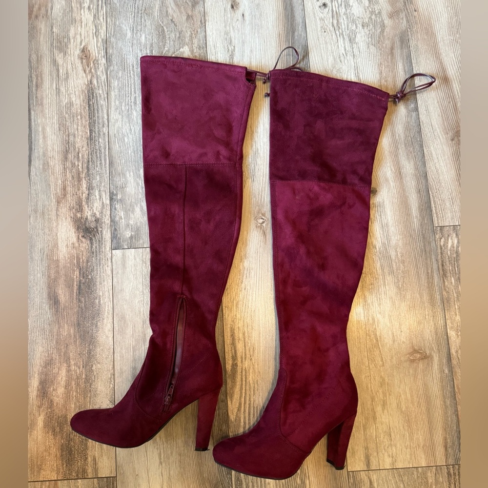 Charlotte Russe Red High Heel Boots